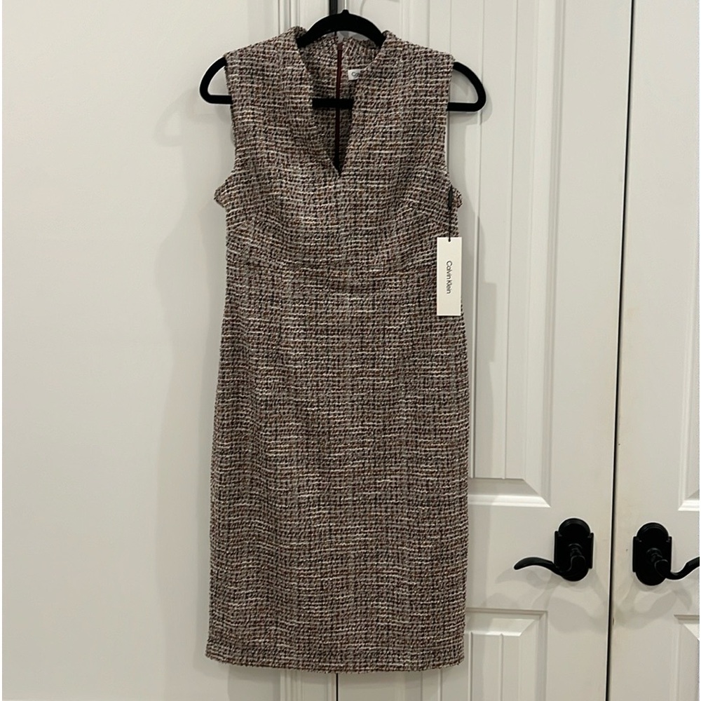 GORGEOUS!! NWT Calvin Klein Boucle/Tweed Style Dress!! Size 10.